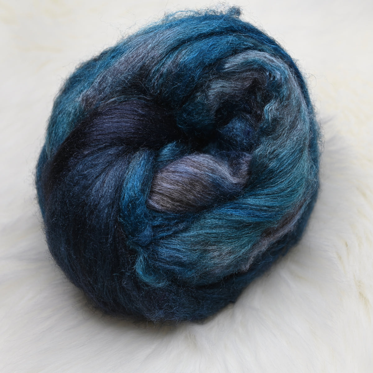 Stormking on Hand Dyed Yak Silk Combed Top - 2 oz