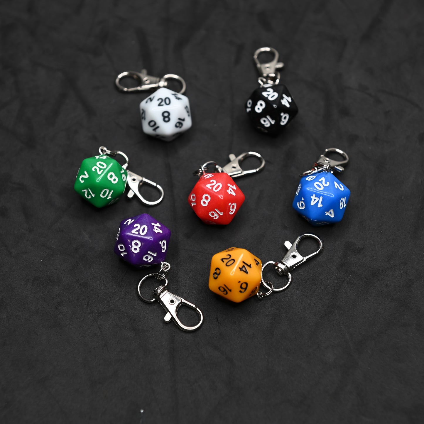 Zipper Pull - D20 Assorted Colors