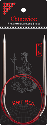 Chiaogoo Premium SS RED Lace Circular Knitting Needle, 32 inch