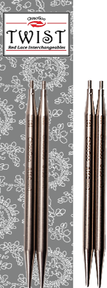 Chiaogoo TWIST Stainless Steel Interchangeable Lace Knitting Needle Tips 4" and 5"