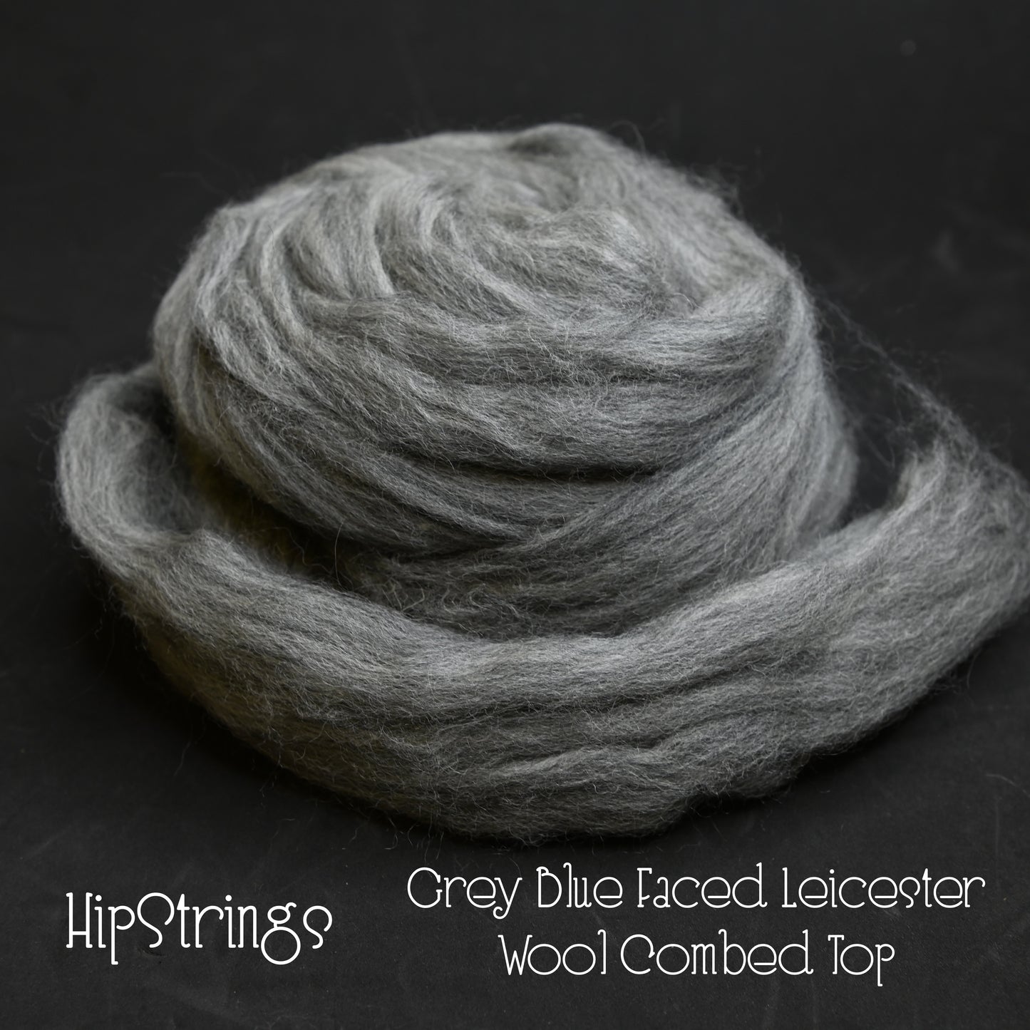Natural Shades of Blue Faced Leicester Combed Wool Top 4 oz