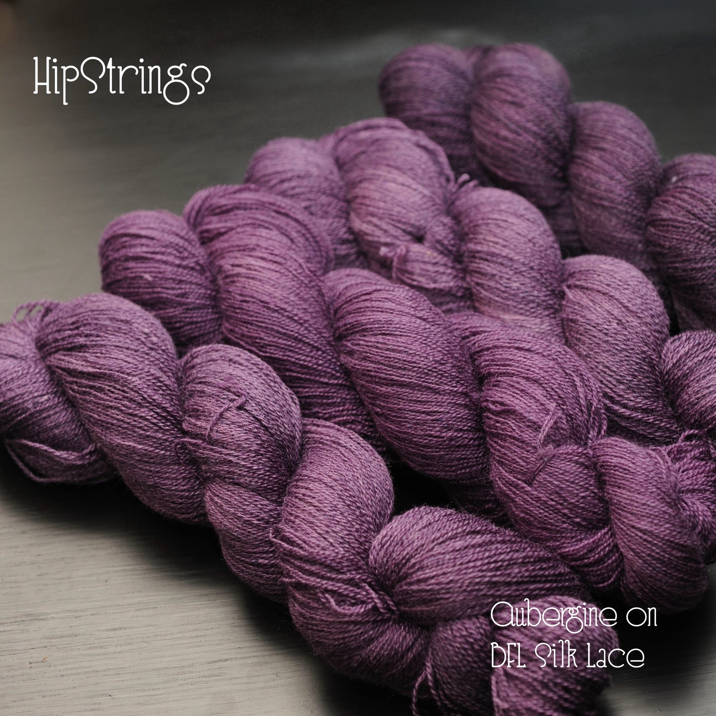 Aubergine on BFL Silk Lace - 100g