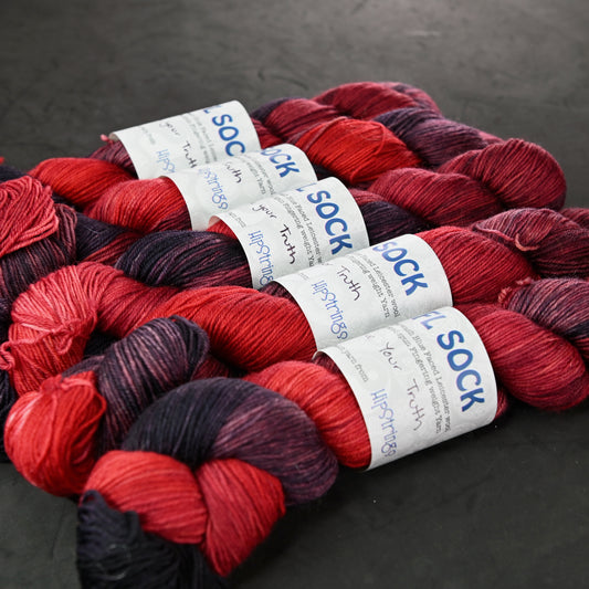 Live Your Truth on Hand Dyed SW BFL Wool Sock Yarn - 437 yd/3.5 oz