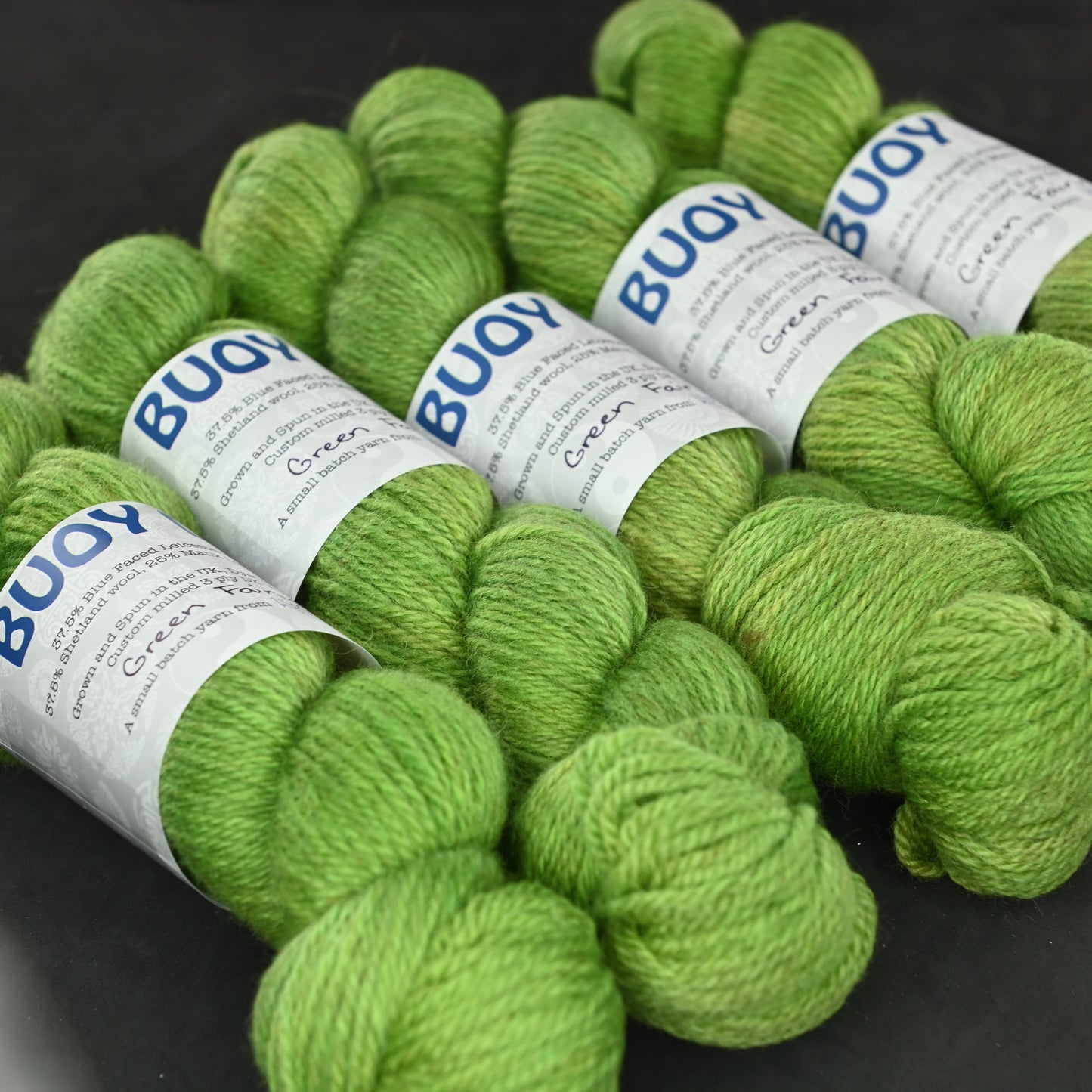 Green Fairy on Hand Dyed Buoy DK (BFL/Shetland/Manx wool) yarn - 250 yd