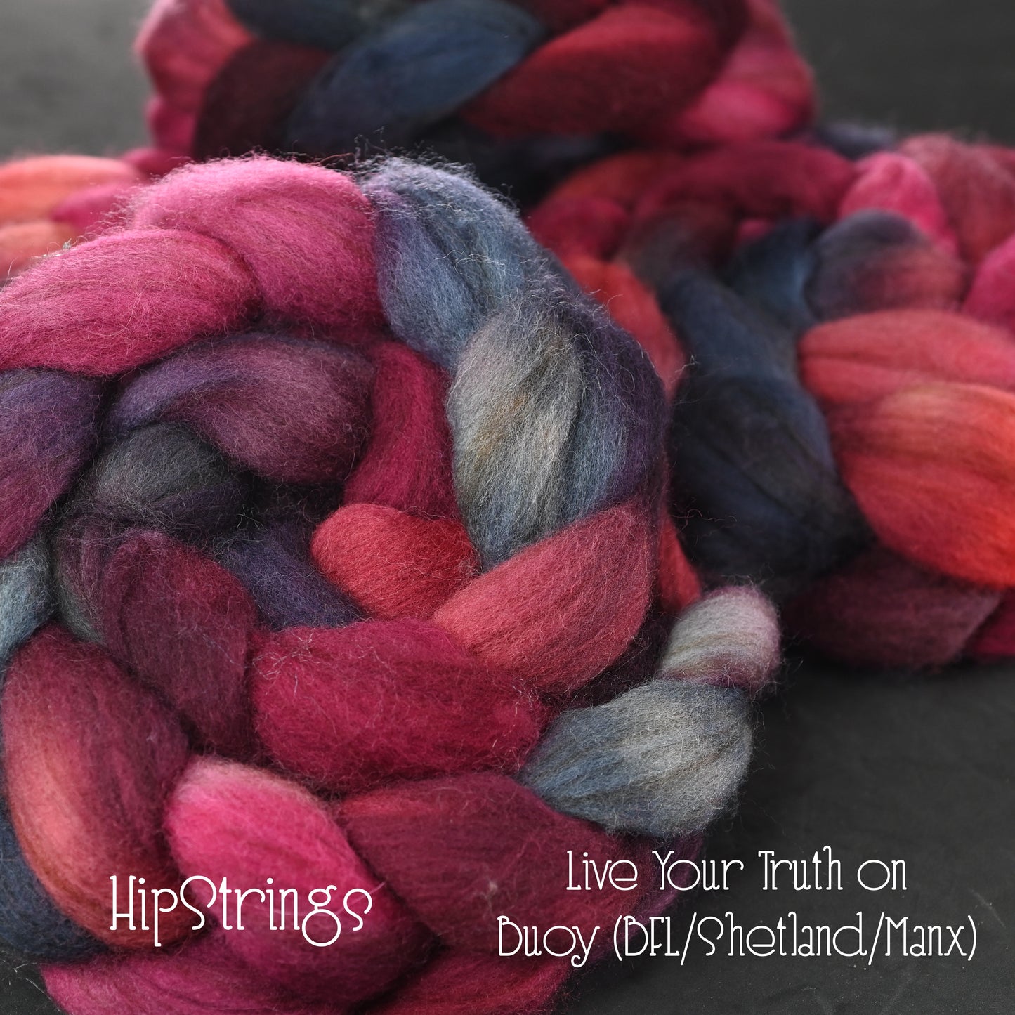Live your Truth - Hand Dyed Buoy (BFL/Shetland/Manx) Signature Blend - 4 oz