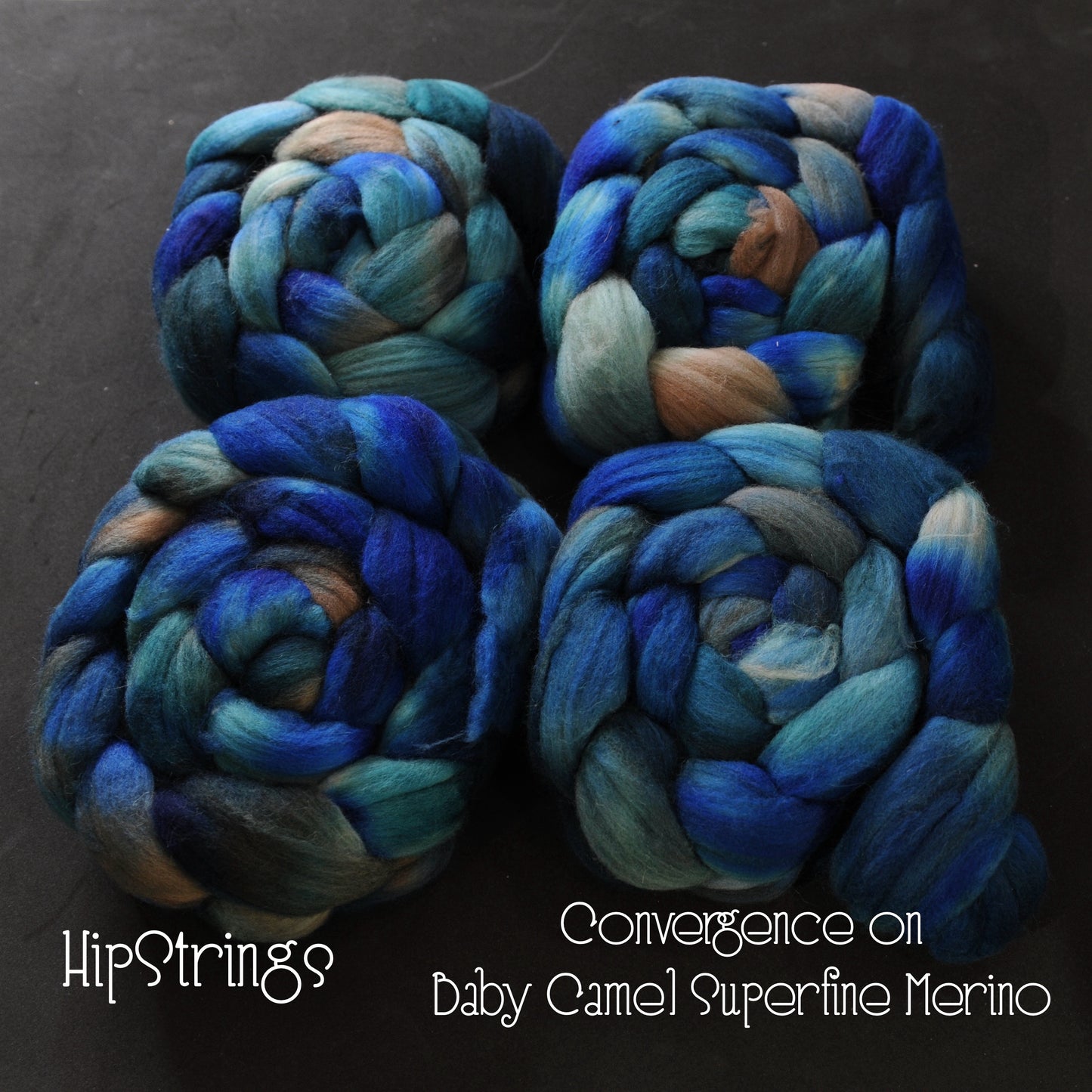 Convergence on Hand Dyed Baby Camel Superfine Merino wool Combed top - 4 oz