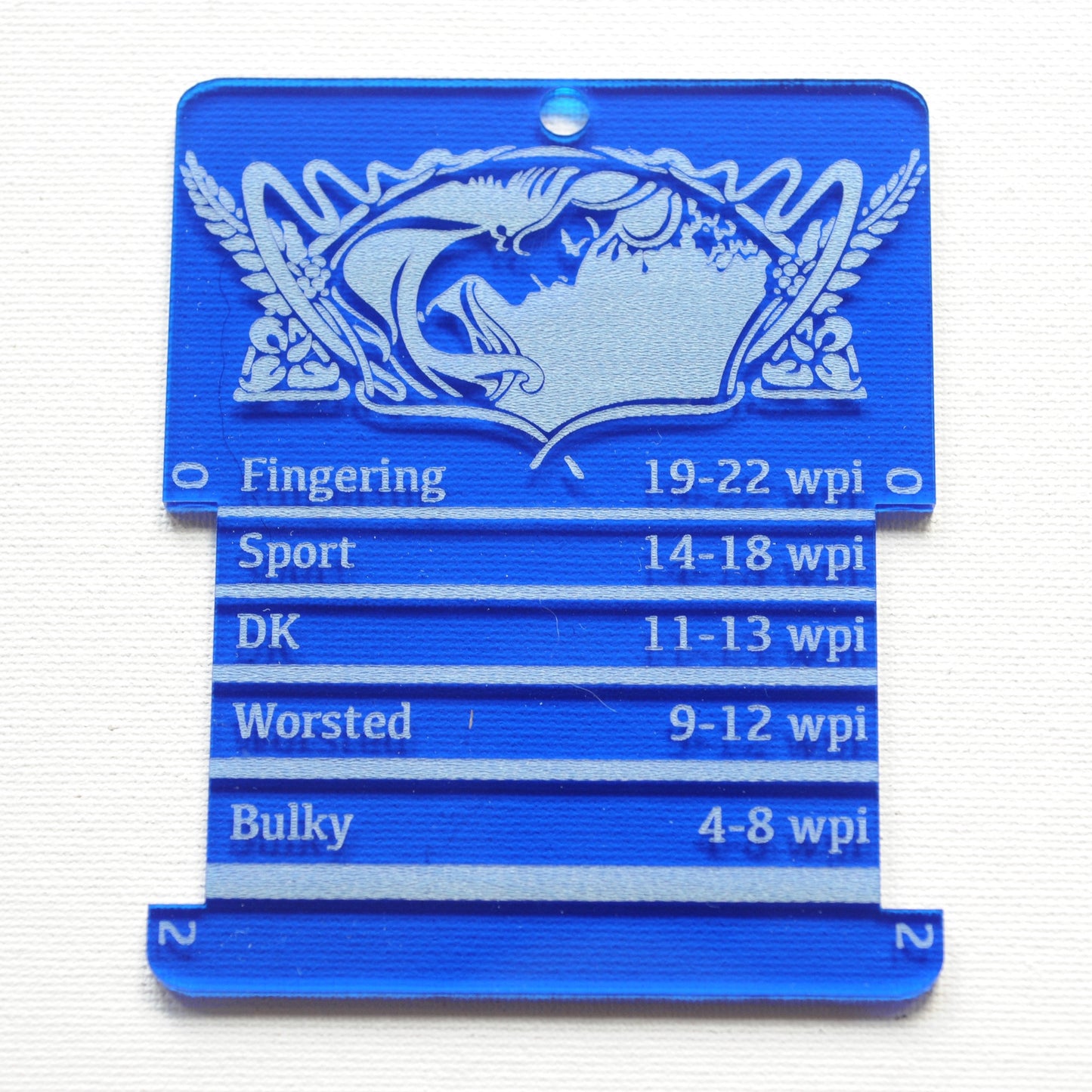 Spinners Control Card/ WPI tool - Clear and Various Colored Acrylic