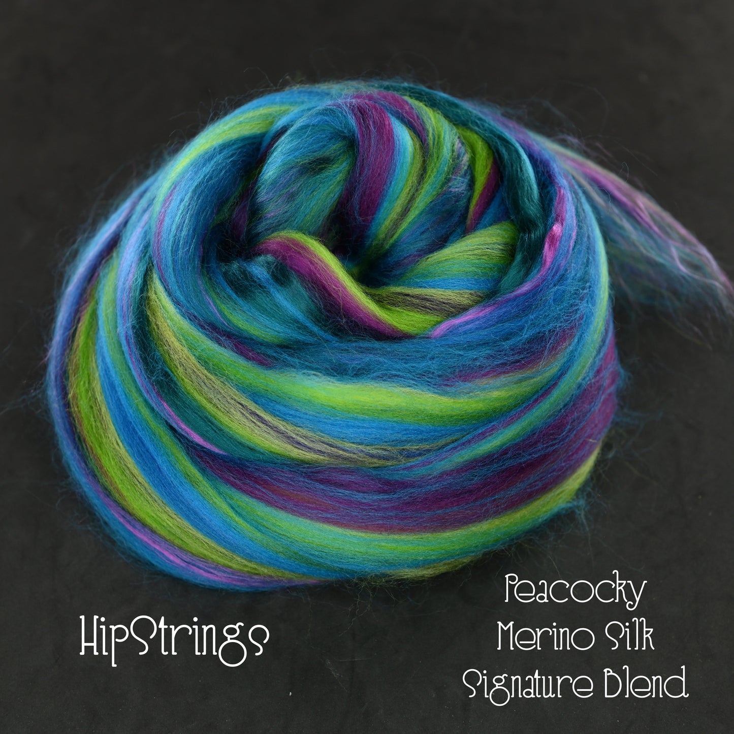 Peacocky Merino Silk Signature Blend Combed Top - 4 oz