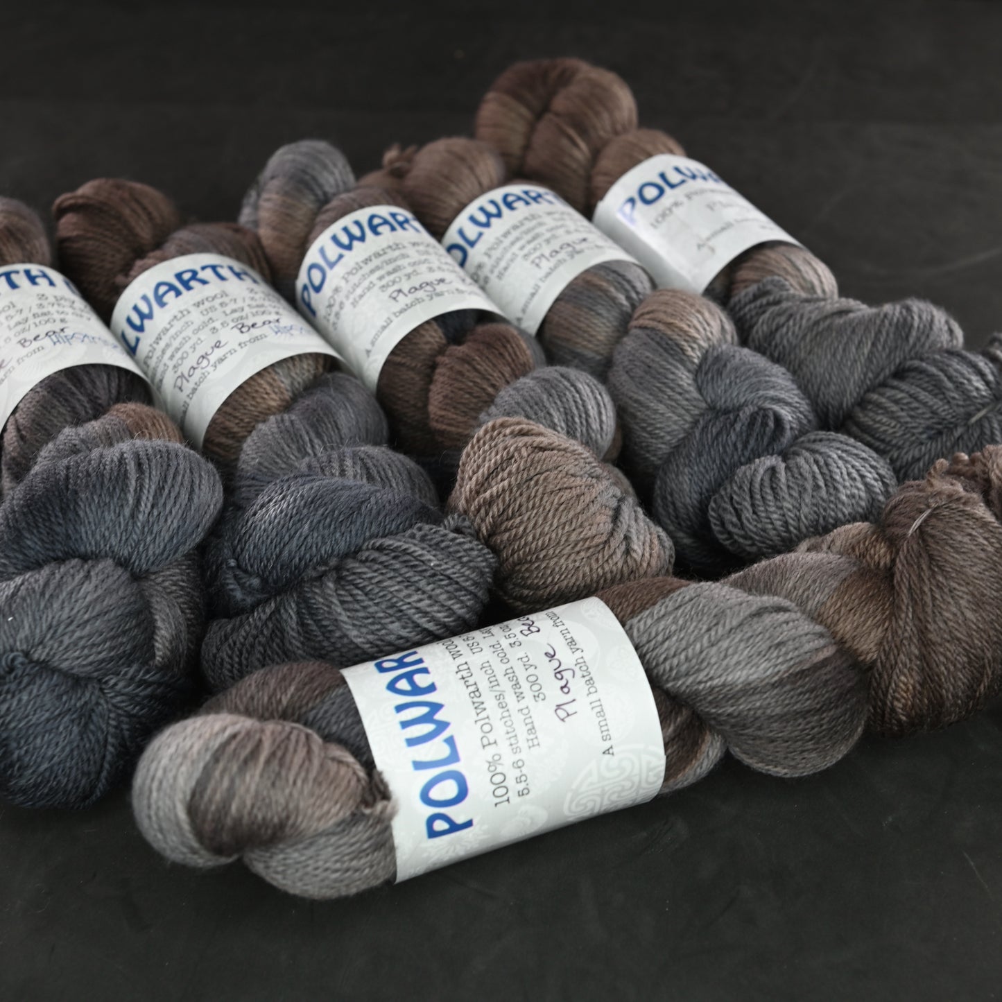 Plague Bear on Hand Dyed Polwarth Wool DK yarn - 300 yd/100g
