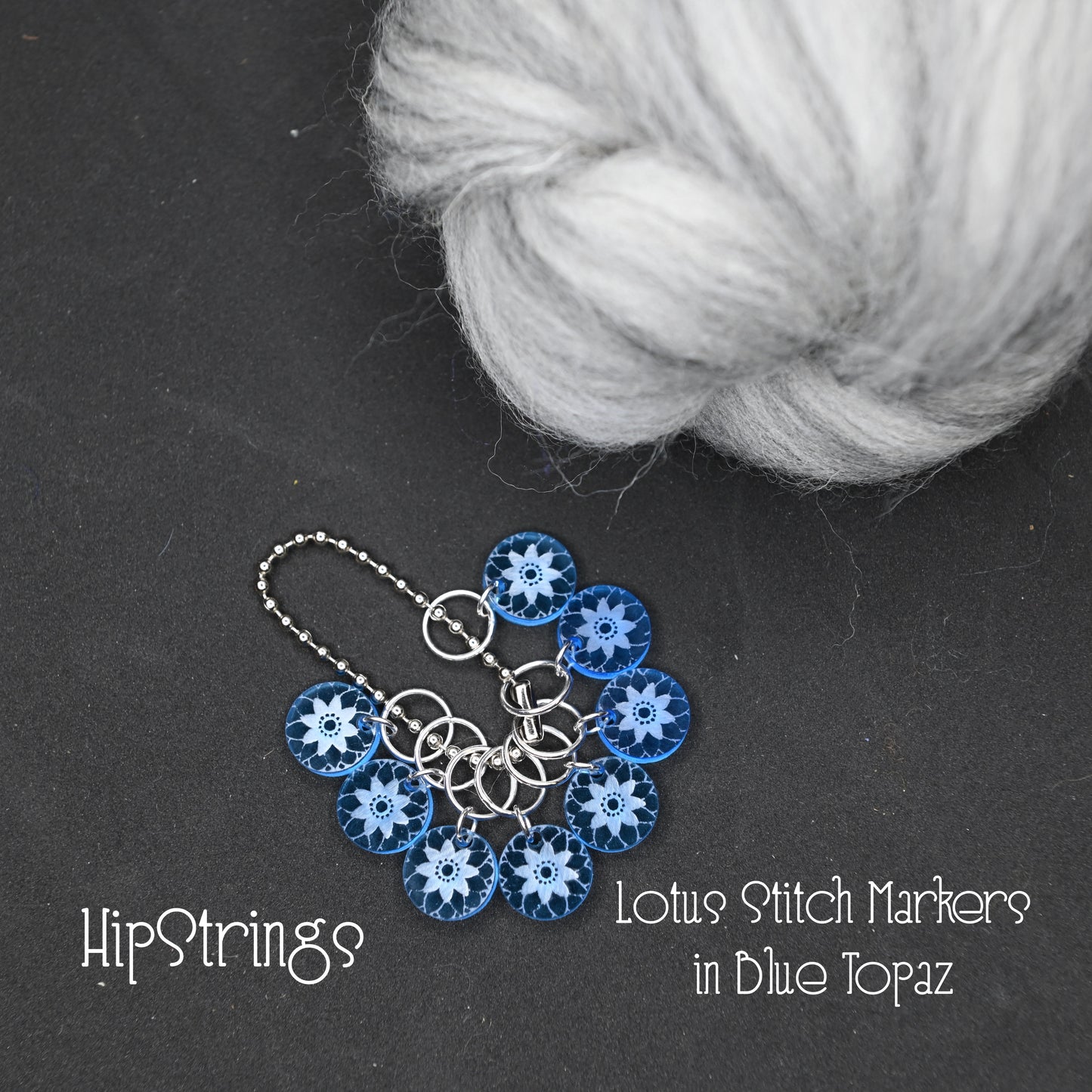 Lotus Snagless Stitch Markers - Set of 8