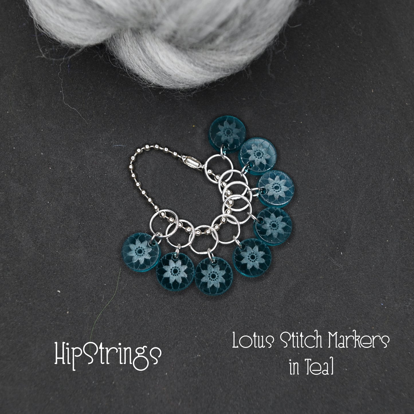 Lotus Snagless Stitch Markers - Set of 8