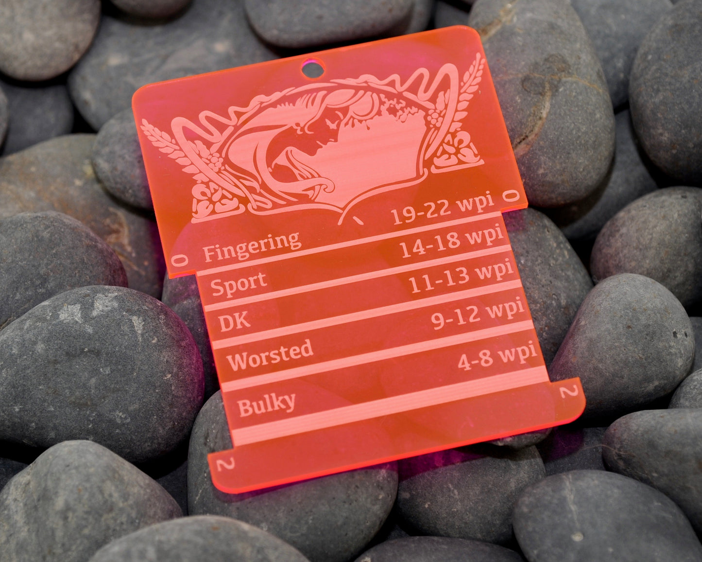 Spinners Control Card/ WPI tool - Clear and Various Colored Acrylic