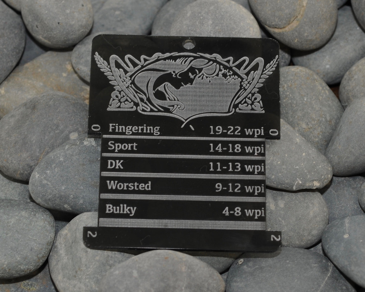 Spinners Control Card/ WPI tool - Clear and Various Colored Acrylic