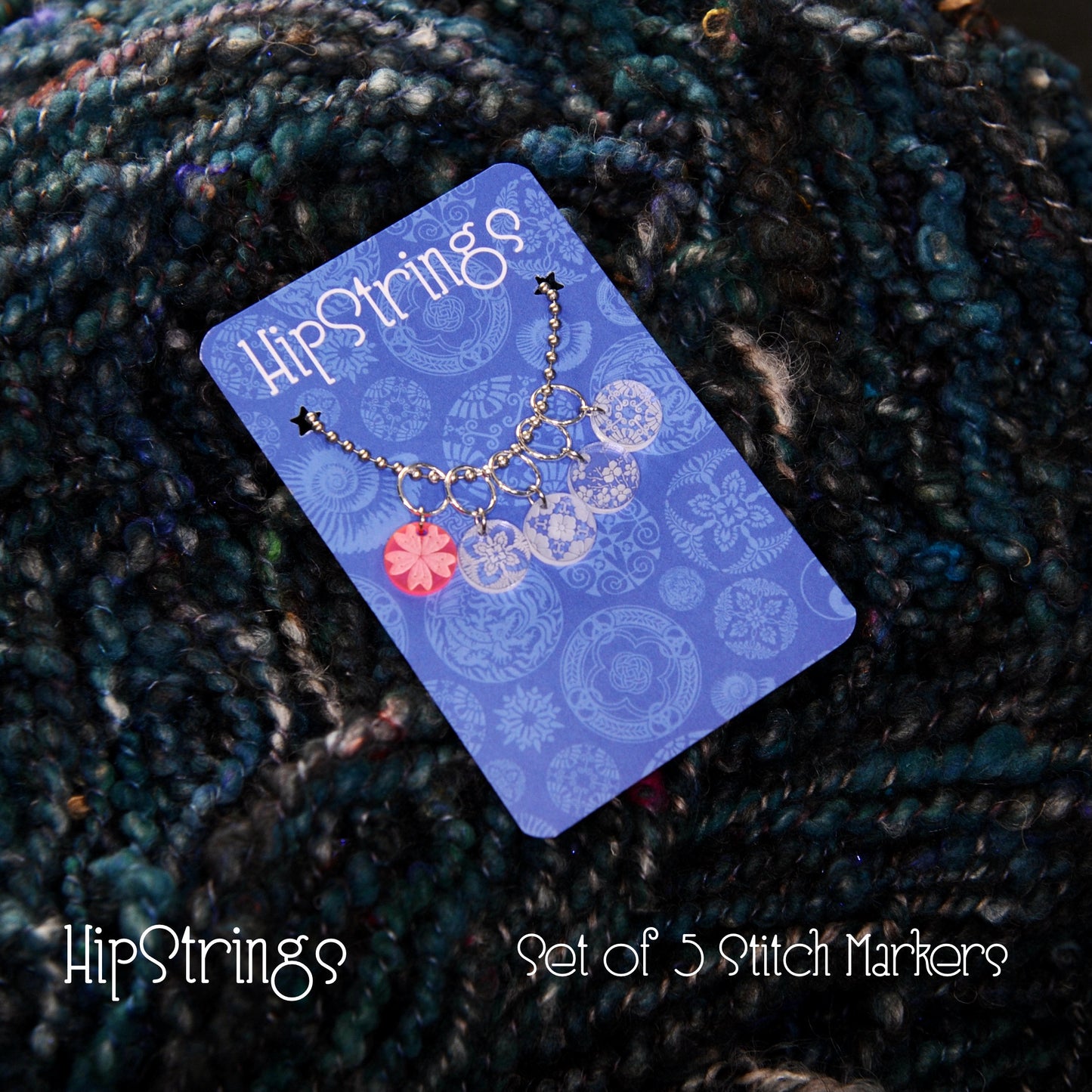 Stitch Markers - Set of 5 - Assorted Designs