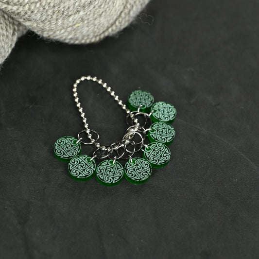 Celtic Swirl Snagless Stitch Markers - Set of 8