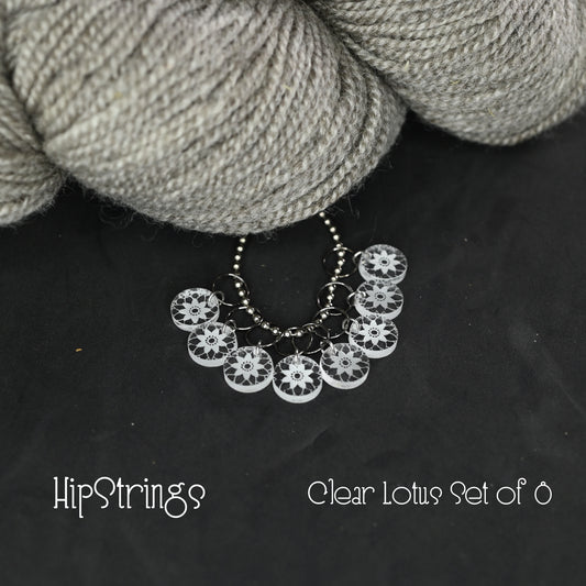 Lotus Snagless Stitch Markers - Set of 8