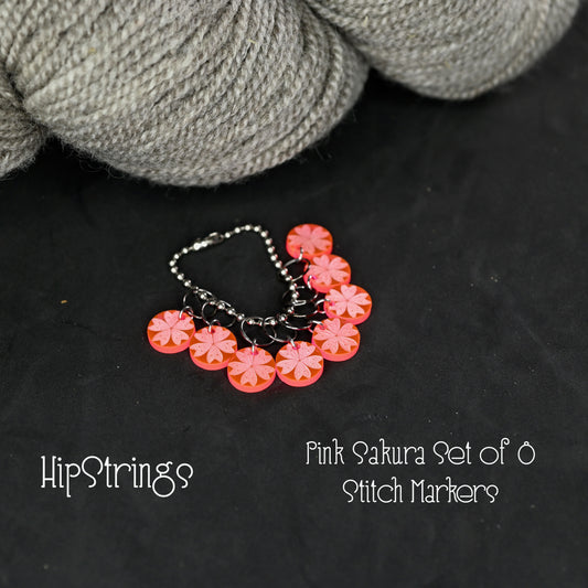 Sakura Snagless Stitch Markers - Set of 8
