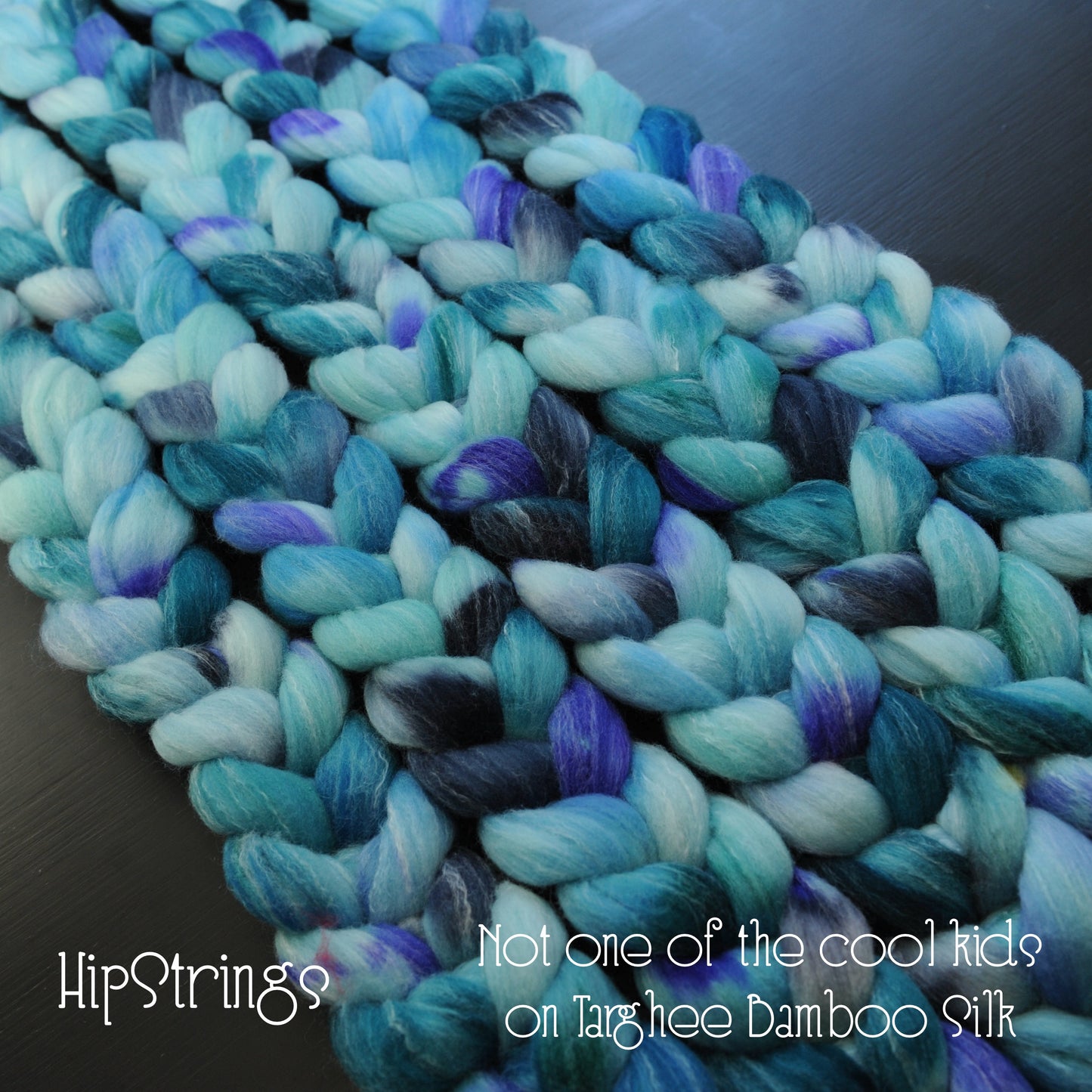 Not One of the Cool Kids on Hand Dyed Targhee/Bamboo/Silk Combed Top - 4 oz