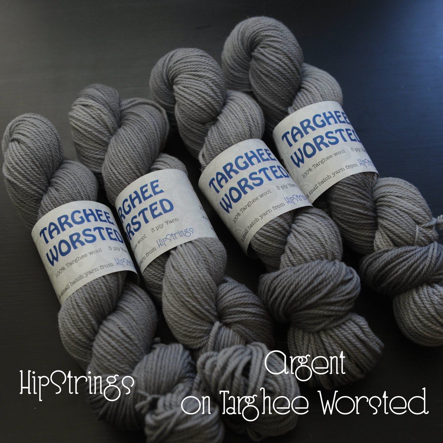 Argent on Hand Dyed Targhee Wool Worsted Yarn - 230 yd/100g