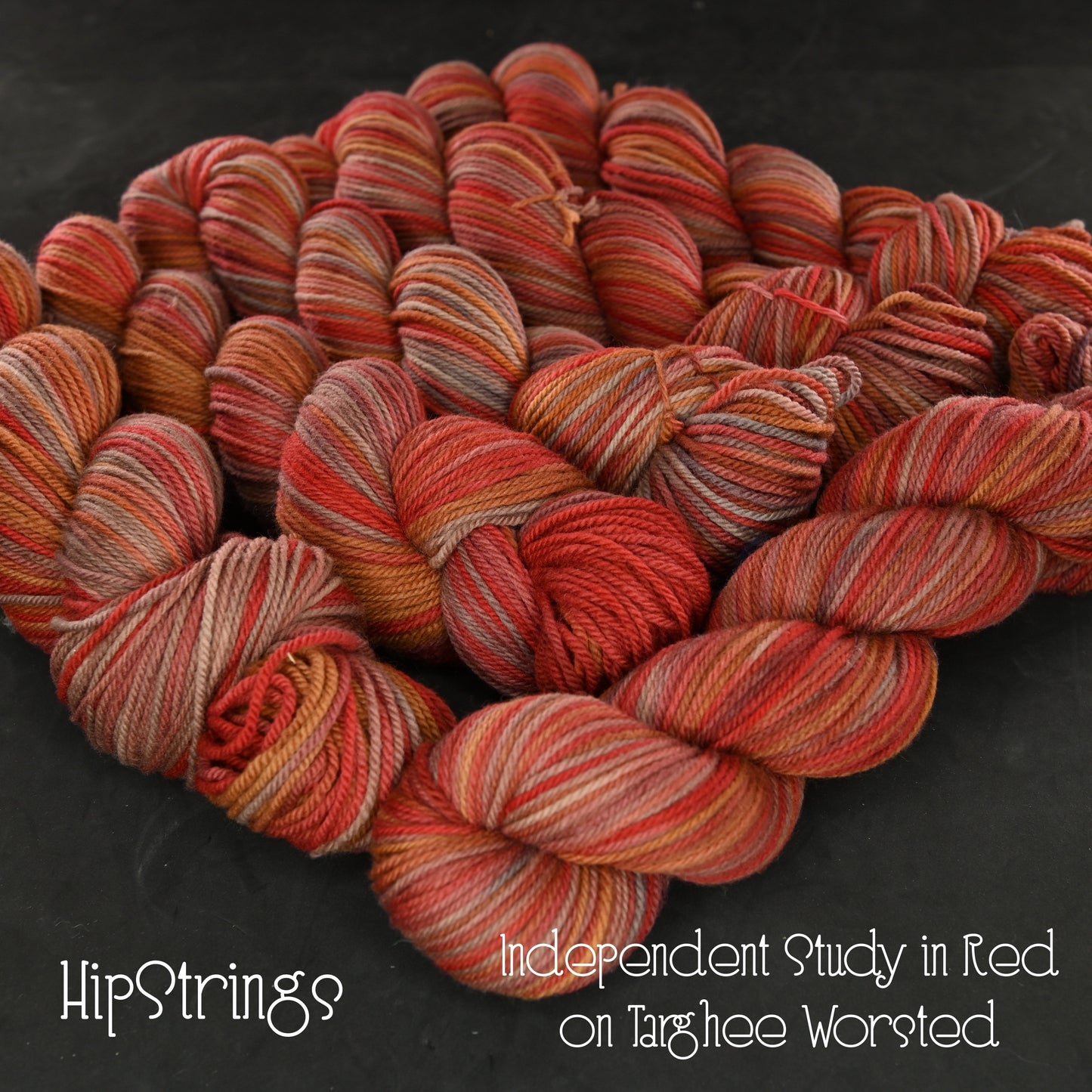 Independent Study in Red on Targhee Wool Worsted Yarn - 230 yd/100 g