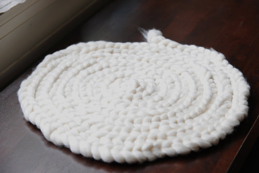 Organic, White Upland Cotton Carded Sliver - 4 ounces