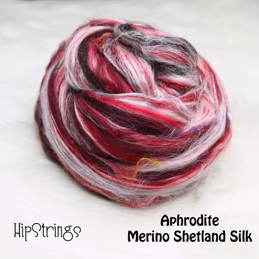 Aphrodite Merino Shetland Silk Signature Blend Combed Top - 4 oz