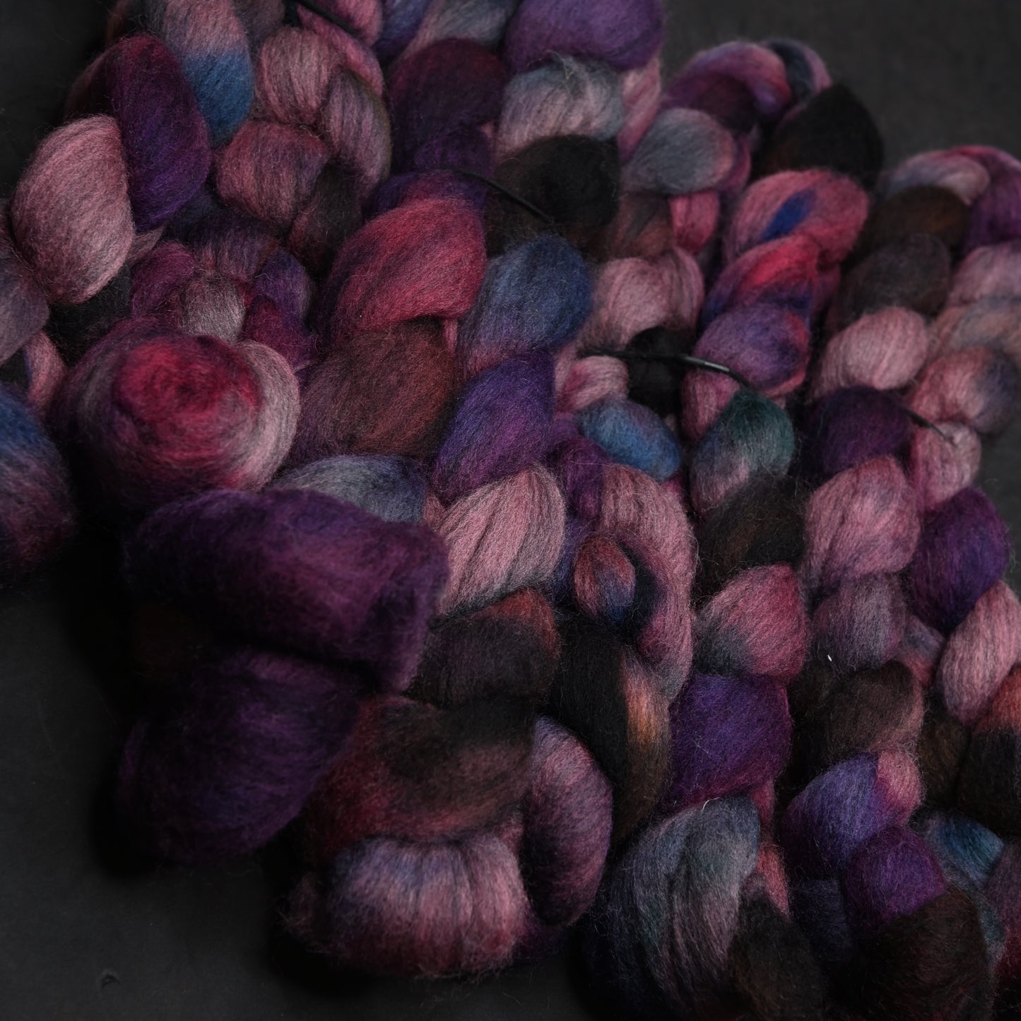Advanced Marriage Counseling on Hand Dyed Blue Faced Leicester Combed Wool Top 4 oz