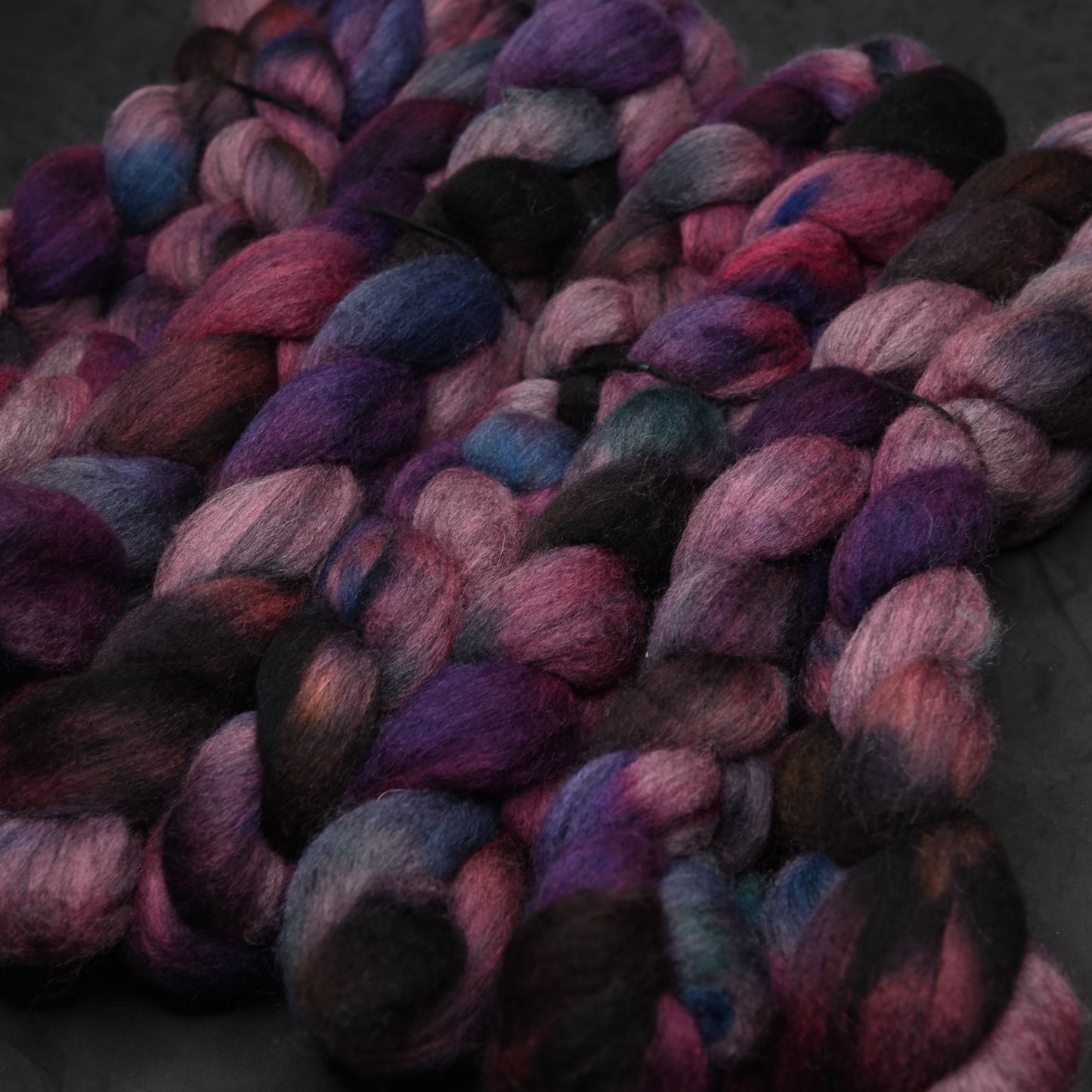 Advanced Marriage Counseling on Hand Dyed Blue Faced Leicester Combed Wool Top 4 oz