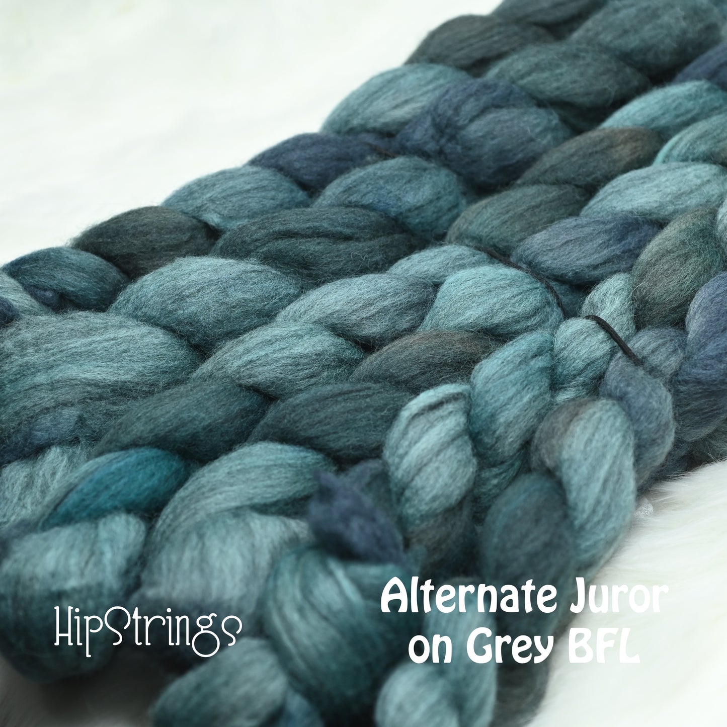 Alternate Juror on Hand Dyed Blue Faced Leicester Combed Wool Top 4 oz