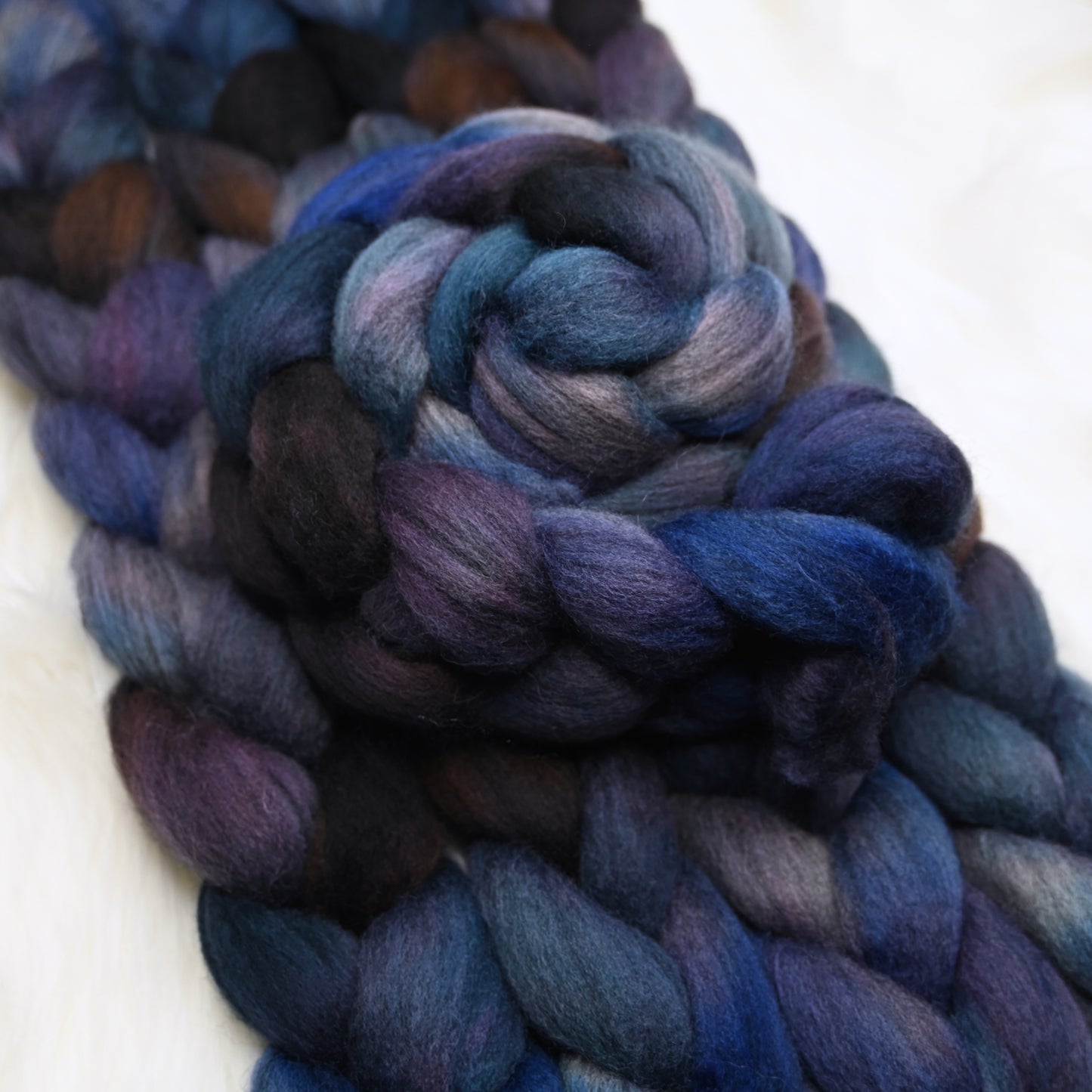 Decommissioned on Hand Dyed Blue Faced Leicester Combed Wool Top 4 oz