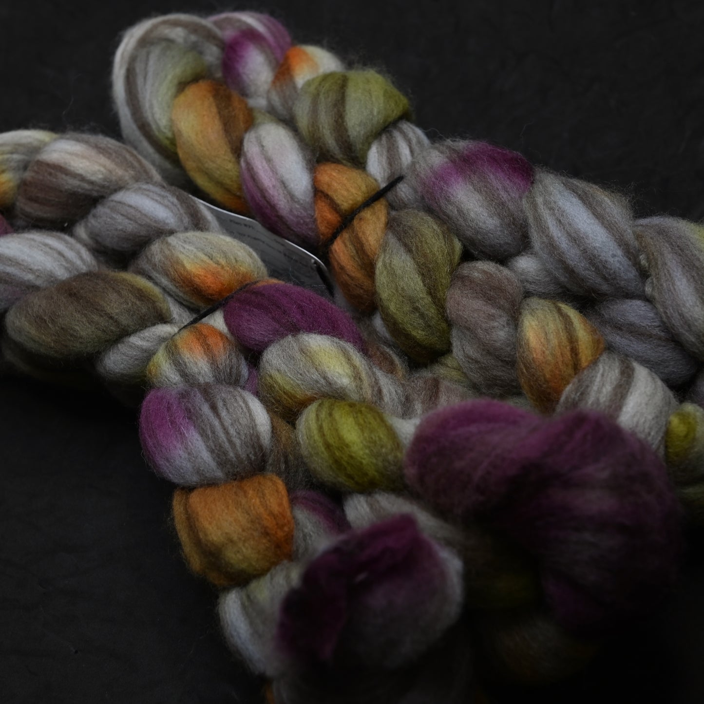 Haunted on Hand Dyed Blue Faced Leicester Wool Combed Top - 4 oz
