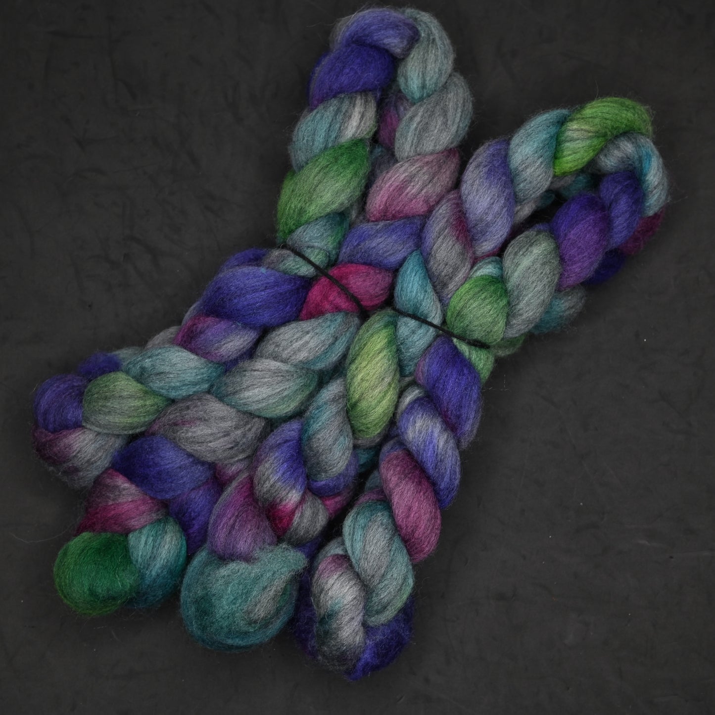 Magically Delicious on Hand Dyed Blue Faced Leicester Combed Wool Top 4 oz
