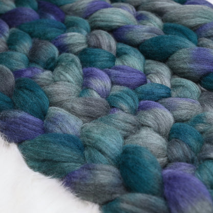 Not One of the Cool Kids on Hand Dyed Blue Faced Leicester Combed Wool Top 4 oz