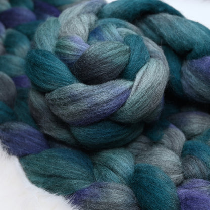 Not One of the Cool Kids on Hand Dyed Blue Faced Leicester Combed Wool Top 4 oz