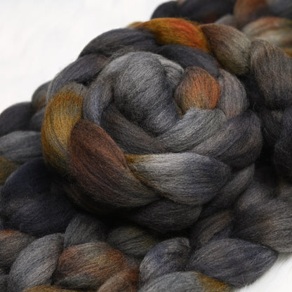 Playground on Hand Dyed Blue Faced Leicester Combed Wool Top 4 oz