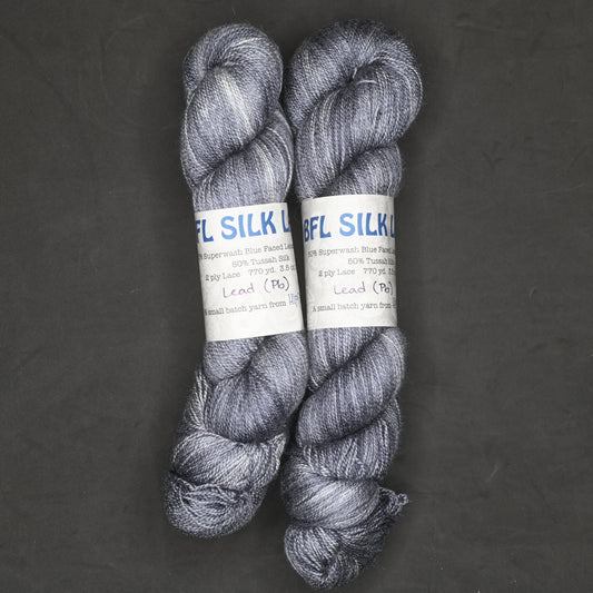 Lead (Pb) on Hand Dyed SW BFL Silk Lace Yarn - 100g