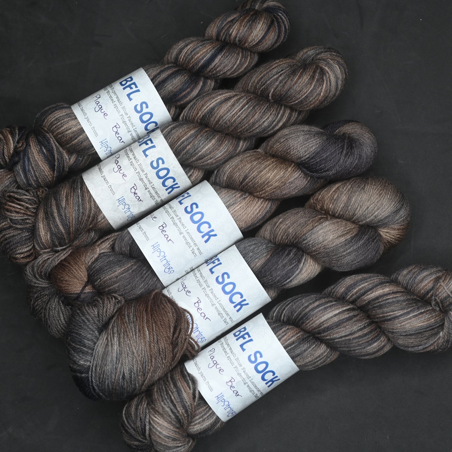 Plague Bear on SW Blue Faced Leicester Wool Sock Yarn - 437 yd/100 g