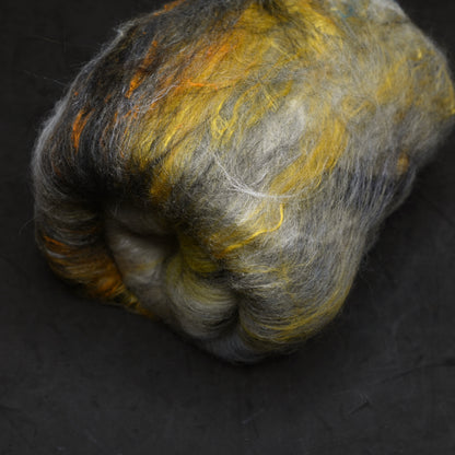 *September Exclusive* Indie Knit and Spin Hand Carded Batt - Merino Shetland BFL Silk - 4 oz