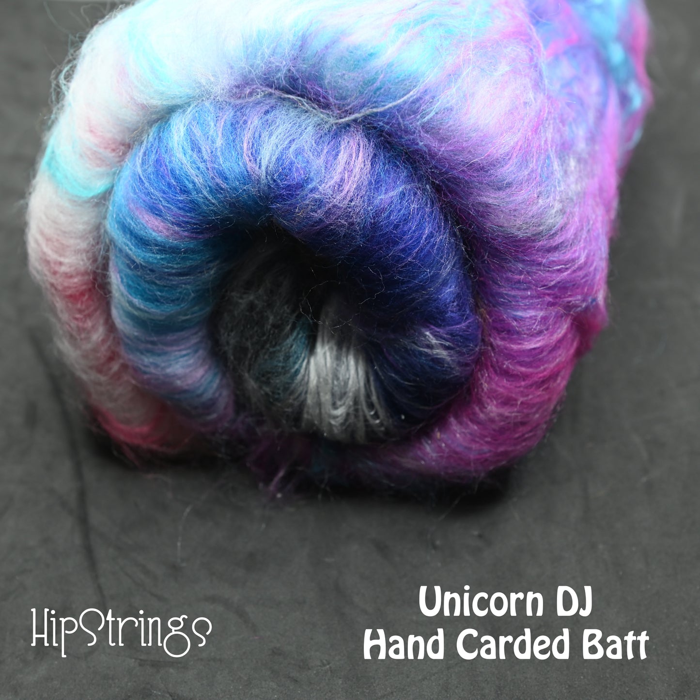 *June Exclusive* Unicorn DJ Hand Carded Batt - Merino Silk Bamboo - 4 oz