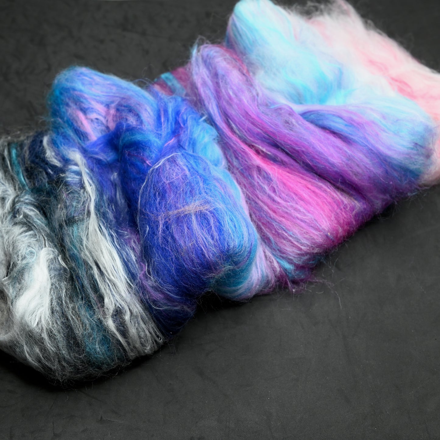 *June Exclusive* Unicorn DJ Hand Carded Batt - Merino Silk Bamboo - 4 oz