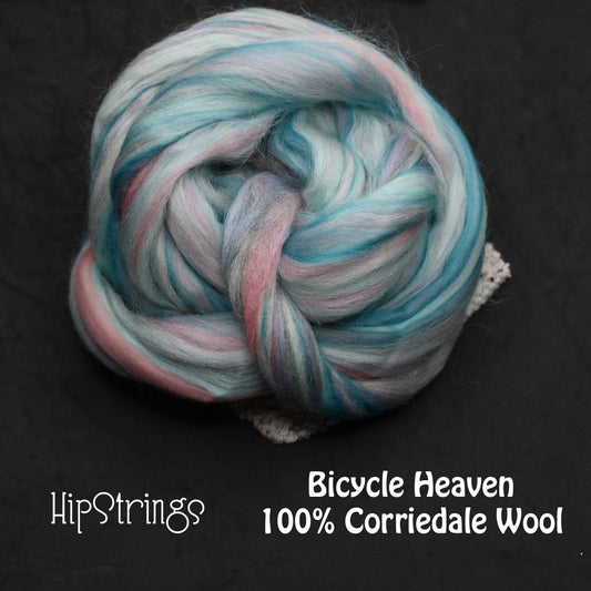 Bicycle Heaven Signature Blend Corriedale Combed Wool Top  4 oz