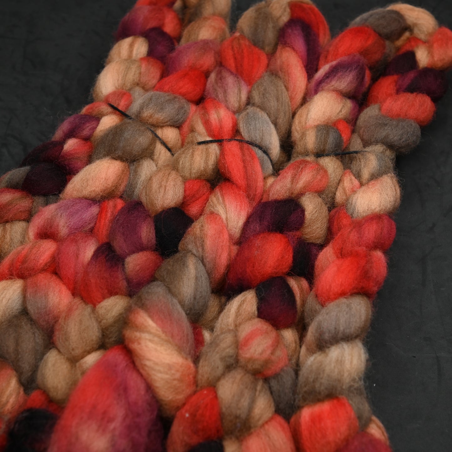 Strawberry Rhubarb - Hand Dyed Buoy (BFL/Shetland/Manx) Signature Blend - 4 oz