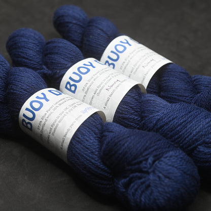 Navy on Hand Dyed Buoy (BFL/Shetland/Manx Loaghtan) Wool DK yarn - 100 g