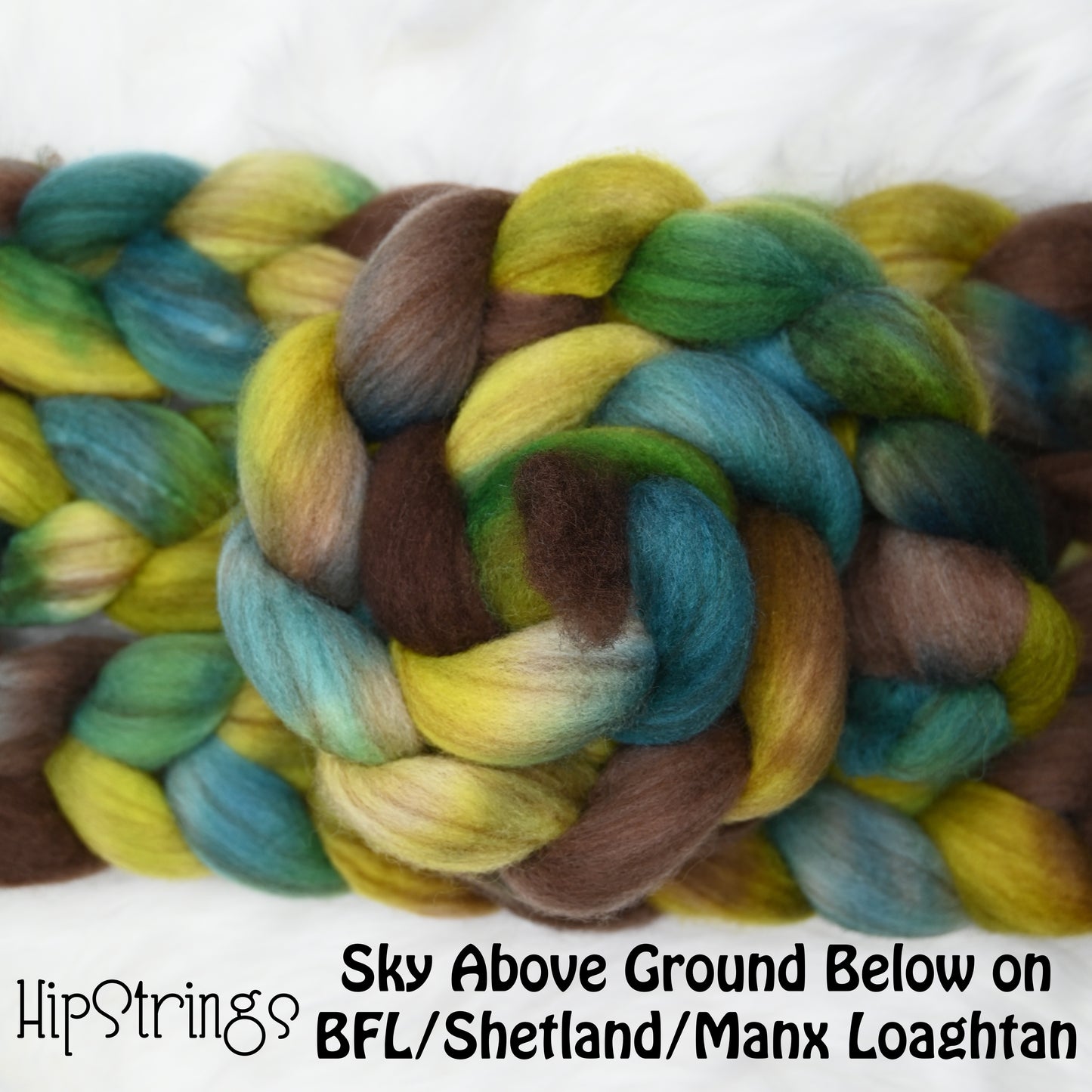 Sky Above, Ground Below - Hand Dyed Buoy (BFL/Shetland/Manx) Signature Blend - 4 oz