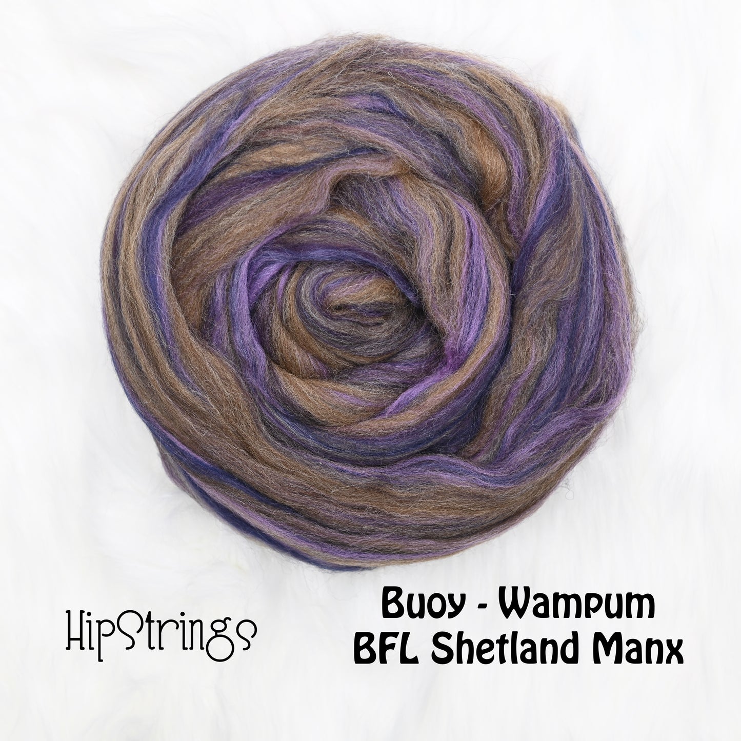 Shades of Buoy Signature Blend Combed Top - BFL Shetland Manx Loaghtan Wool - 4 oz