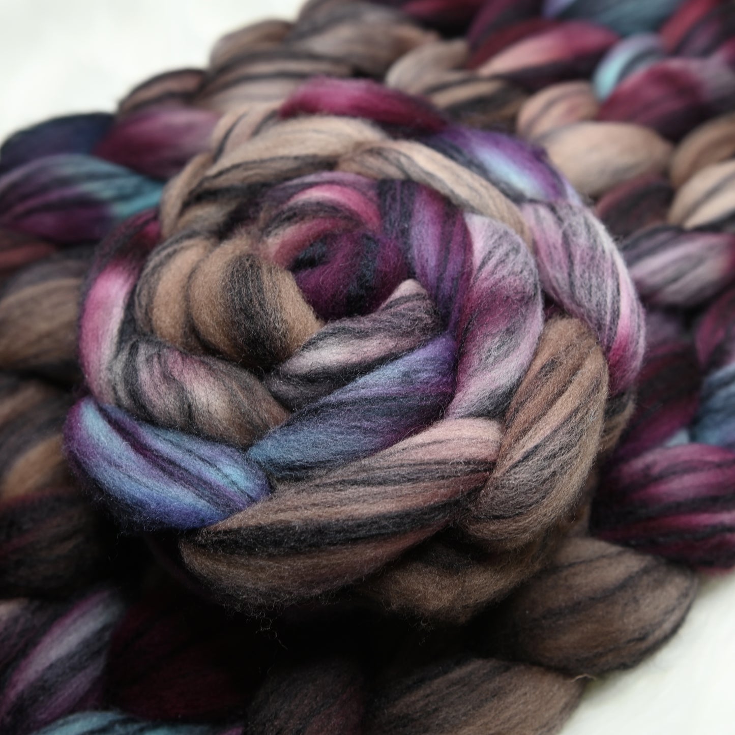 7 ate 9 on Hand Dyed 80/20 Cormo Wool Tussah Silk Combed Top - 4 oz