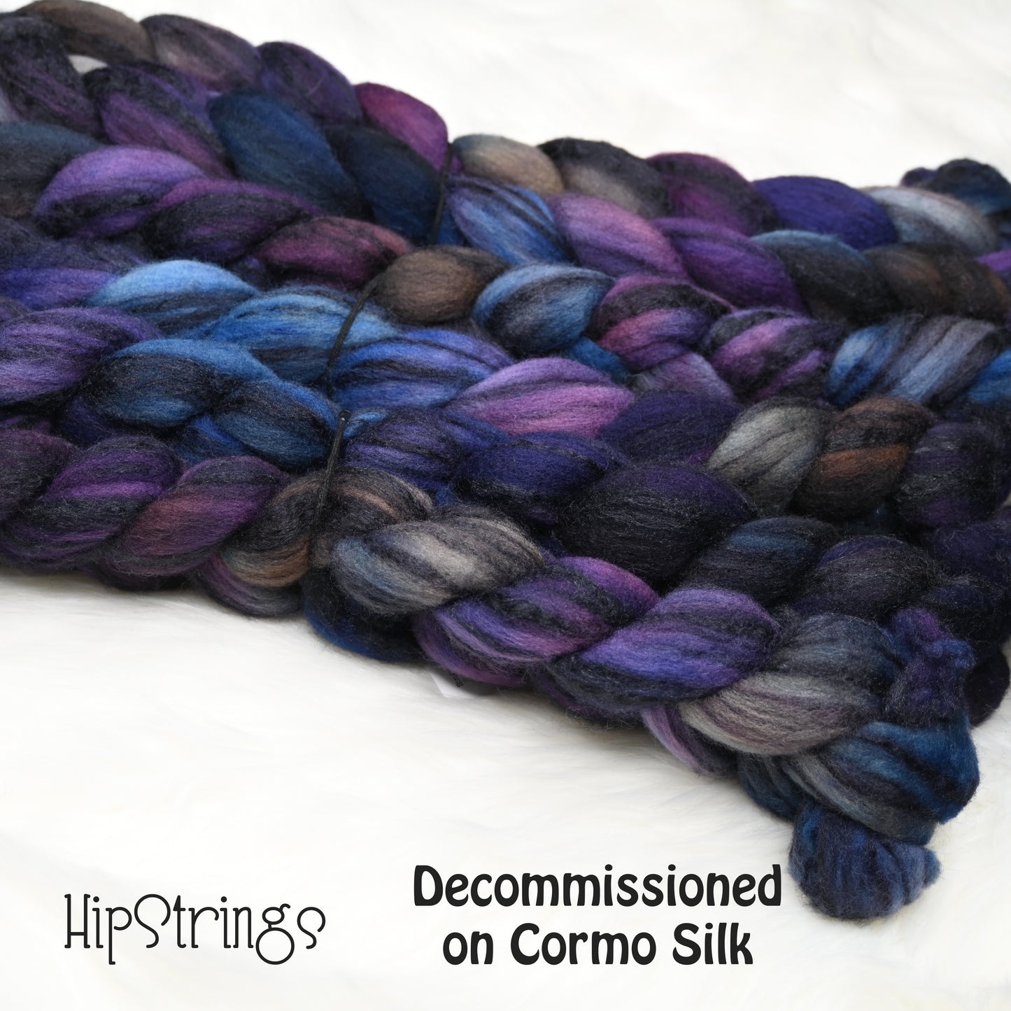 Decommissioned on Hand Dyed 80/20 Cormo Wool Tussah Silk Combed Top - 4 oz