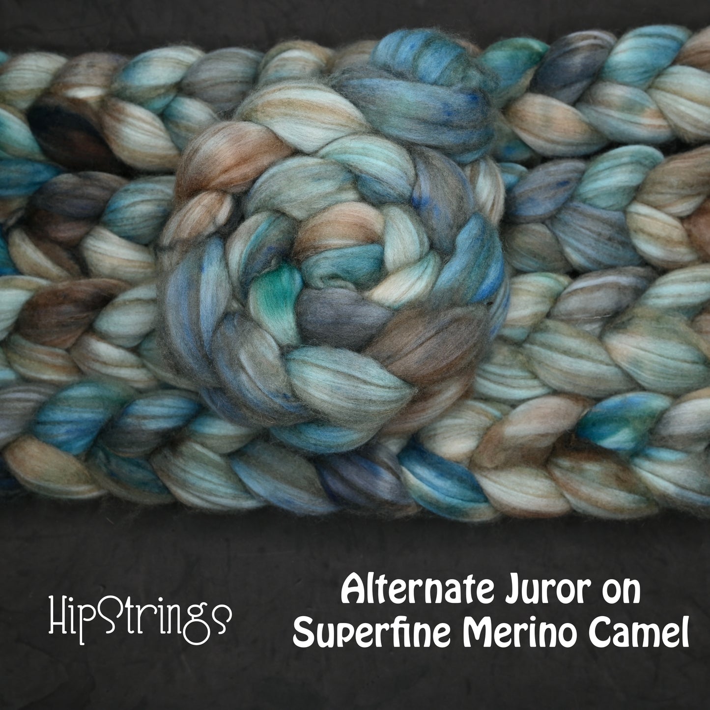 Alternate Juror on Hand Dyed Baby Camel Superfine Merino wool Combed top - 4 oz