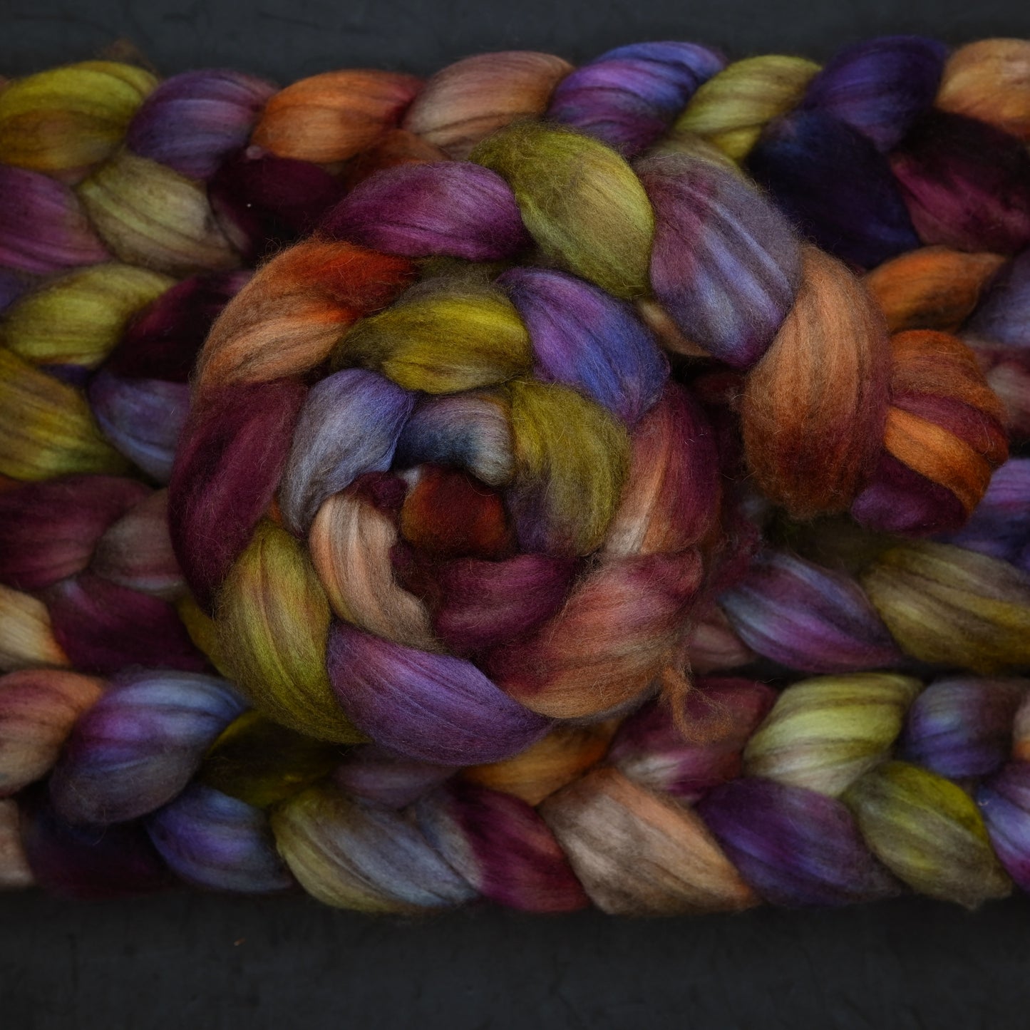 Farmers' Market on Hand Dyed Baby Camel Superfine Merino wool Combed top - 4 oz