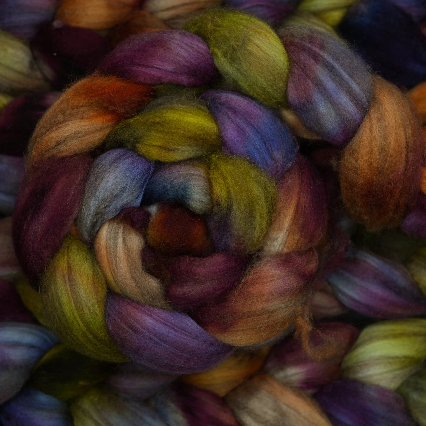 Farmers' Market on Hand Dyed Baby Camel Superfine Merino wool Combed top - 4 oz
